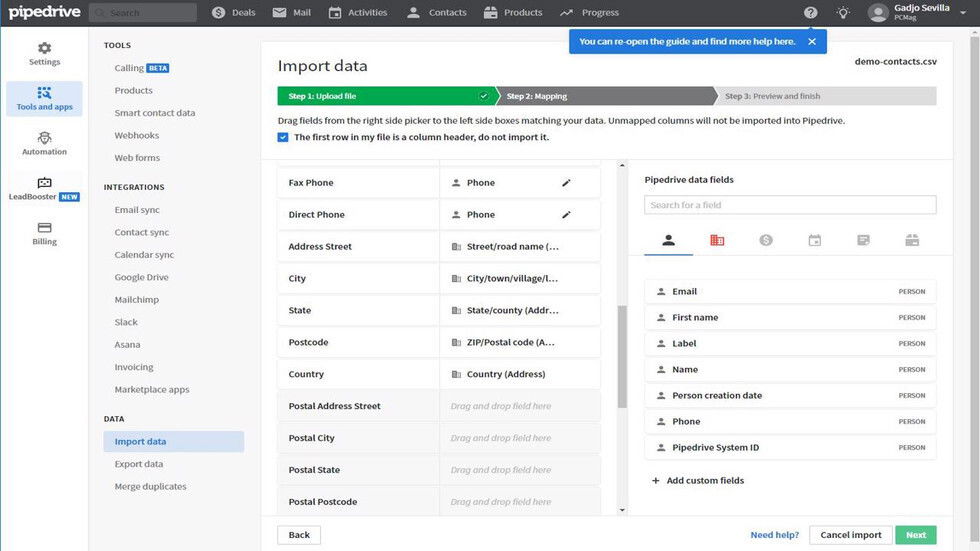 Pipedrive CRM for retail dashboard